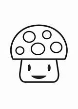 Coloring Mushroom Character Large Pages sketch template
