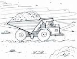 Coloring Pages Equipment Mine Truck Haul Construction Heavy Robin Great Mining sketch template