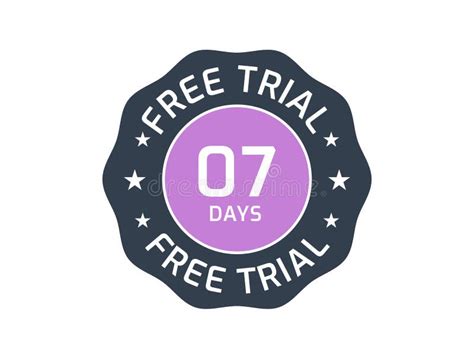 days  trial badge  days trial stamp stock vector illustration  service symbol