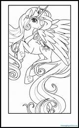 Coloring Pages Princess Celestia Pony Little Getcolorings Print Getdrawings sketch template
