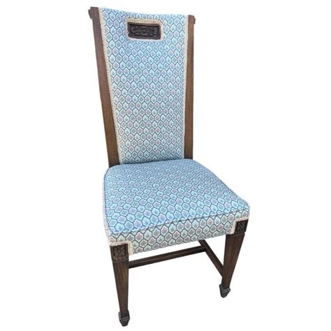 romweber viking oak dining chairs newly upholstered vintage mid  century chairish