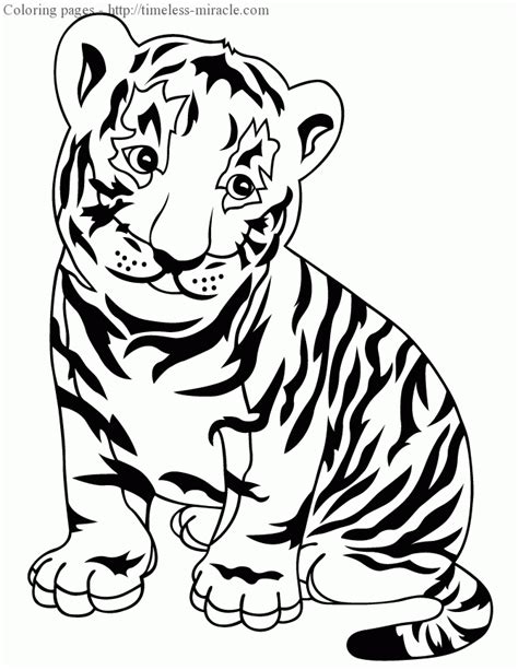 baby tiger coloring pages timeless miraclecom