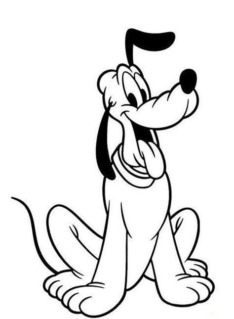 adorable pluto coloring pages cartoon coloring pages disney coloring
