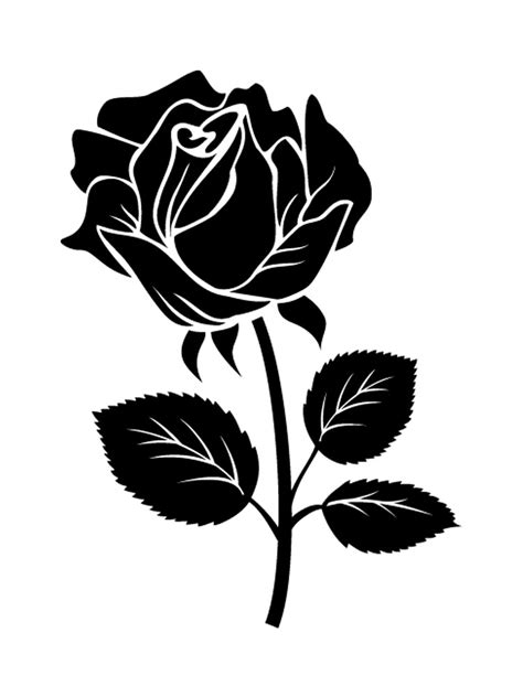 rose stencil printable