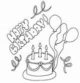 Birthday Coloring Happy 4th Pages Getcolorings Color sketch template