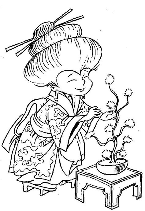 geisha  coloring pages coloring pages