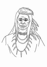 Native American Coloring Netart Color sketch template