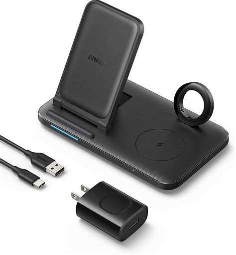 anker foldable    wireless charging station  adapter  wireless charger