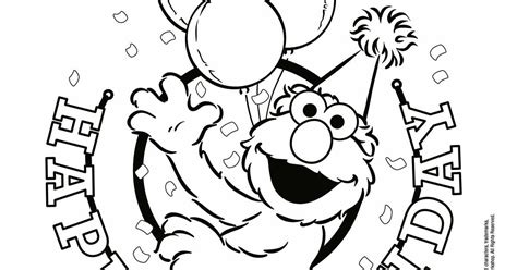 printable elmo birthday coloring page mama likes