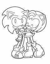 Sonic Pages Coloring Amy Rose Printable Tails Color Face Hugs Kids Happy Cute sketch template