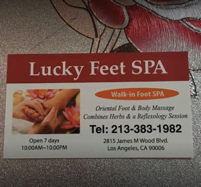 lucky feet spa  koreatown la business information   updates