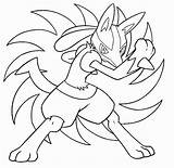 Lucario ルカ リオ Pokémon Kleurplaten Dibujos Coloringhome Kinderen Volwassenen Tekeningen Kleurboeken Malvorlagen Abrir Koko Tapu sketch template