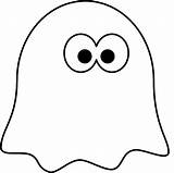 Ghost Coloring Pages Cartoon Halloween Printable Little Clipart Kids Simple Templates Template Spooky Color Cute Sheet Drawing Sheets Print Toddlers sketch template