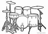 Schlagzeug Malvorlage Tambor Batterie Musikinstrumente Impresionante Grafik Dibujosonline Pintar sketch template