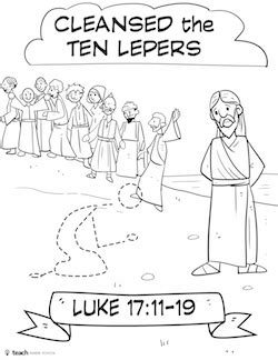 ten lepers coloring page sketch coloring page