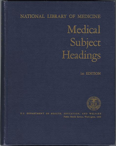 medical subject headings main headings subheadings  cross references    index