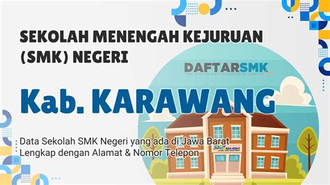 Daftar Smk Negeri Di Kabupaten Karawang Jawa Barat Daftar Smk