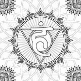 Chakra Symbols Rock Chakras Vishuddha Mineral Mandalas sketch template