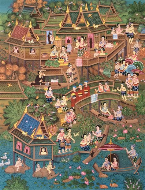 thai culture painting tradtional thai paintings gallery royal thai art