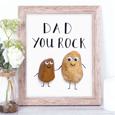 dad  rock diy fathers day gift doodle  stitch