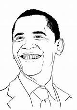 Obama Barack sketch template