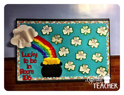 march bulletin board tutorial  sprint prints  cupcake   teacher