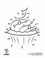 Dot Dots Alphabet Worksheets Printable Kids Cupcake Printables Activities Woojr Only sketch template