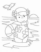 Pool Coloring Pages Getcolorings Swimming Printable sketch template
