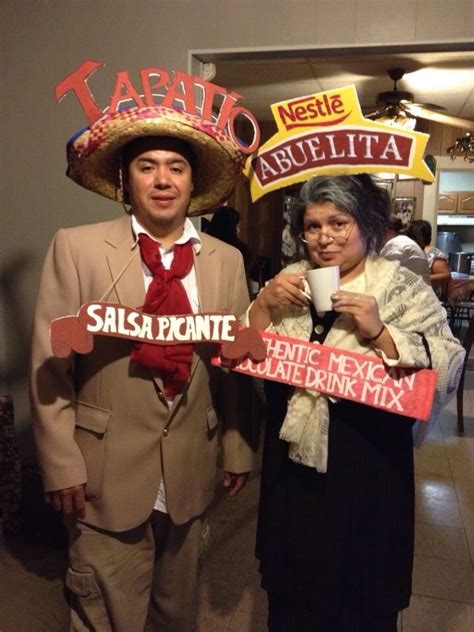 Latino Couple Halloween Costume Idea Tapatio Man And Abuelita Chocolate