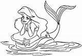 Coloring Ariel Princess Pages Disney Colouring Kids Sheets Popular sketch template