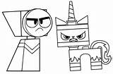 Coloring Unikitty Pages Frown Angry Master Ten Favorite Kids sketch template