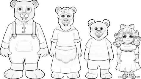 great image goldilocks    bears coloring page