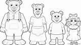 Bears Coloring Goldilocks Three Bear Coloring4free Related Posts sketch template