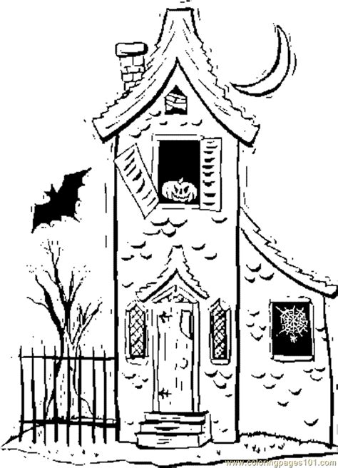 haunted house coloring page  kids  houses printable coloring
