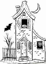 Haunted House Coloring Pages Drawing Halloween Simple Easy Clipart Printable Print Casa Houses Colouring Library Color Clip Getdrawings Popular Google sketch template