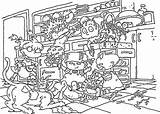 Coloring Pages Rugrats Cartoon Printable 90s Kitchen Kids Nickelodeon Cartoons 4kids Books sketch template