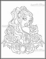 Coloring Pages Tattoo Adult Later Cry Now Smile Cool Girl Drawing Laugh Rose Outline Book Undead Hollywood Dragon Sheets Printable sketch template