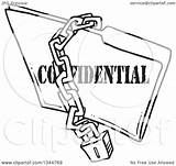 Chain Outline Cartoon Confidential Lock Over Clip Toonaday Folder Illustration Royalty Rf 2021 sketch template