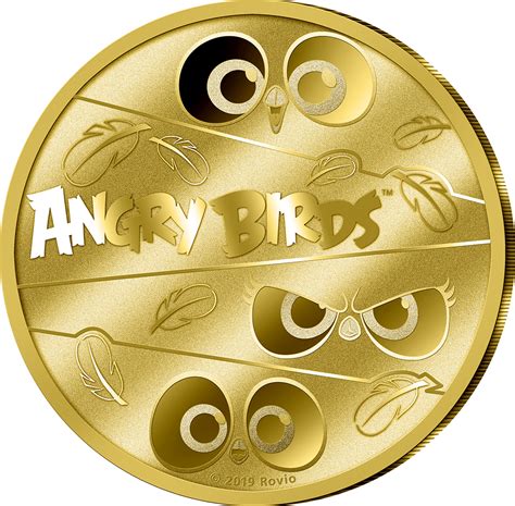 angry birds hatchlings gold plated vergoldet pp  muenzdachs