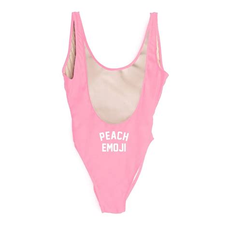 Peach Emoji Women Sex Pink Style Beachwear Jumpsuit Romper Slogan