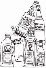 Alcohol Liquor Vodka Botellas Alkohol Booze Zeichnen Botella Caja Hamburguesas Alkoholflaschen Flaschen Coke Sobre Haze Demande Berber Weheartit นท จาก sketch template