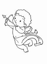 Coloring Pages Cupid Cute Little Boy Bow Arrow Kids Board Choose Clip Colouring Getdrawings Arrows Valentines Coloringsun sketch template