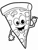 Pizza Drawing Line Coloring Printable Pages Getdrawings sketch template