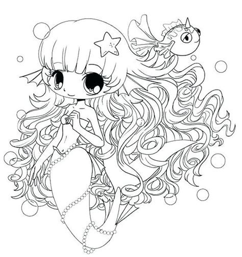 coloring pages  anime mermaid amyatupatterson