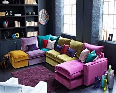 jewel tone interior decorating velvet sofa living room living room