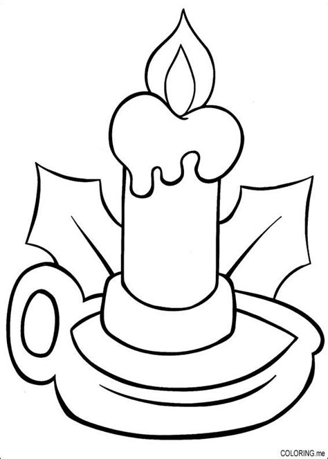 coloring page christmas candle coloringme