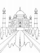 Taj Mahal Inde Coloriage Coloriages Dessin Colorier Mewarnai Geographie Palais Monumentos Gulli Getdrawings Imprimer Pintando Viaja Alrededor Numéroté Carnet Architecturaux sketch template