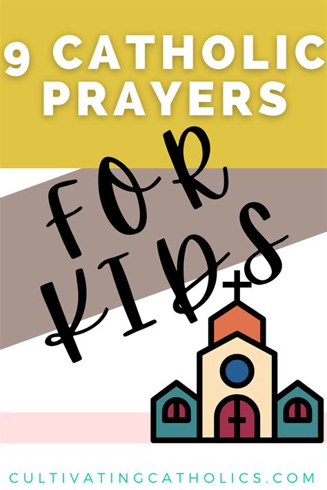 simple prayers  catholic kids  prayer printable