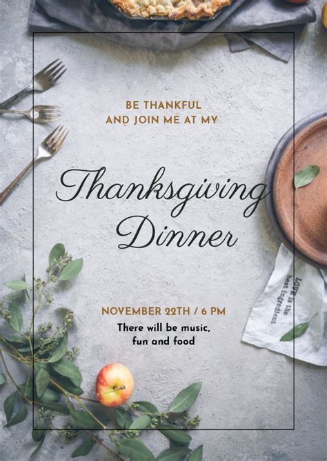 simple thanksgiving invitation template flipsnack