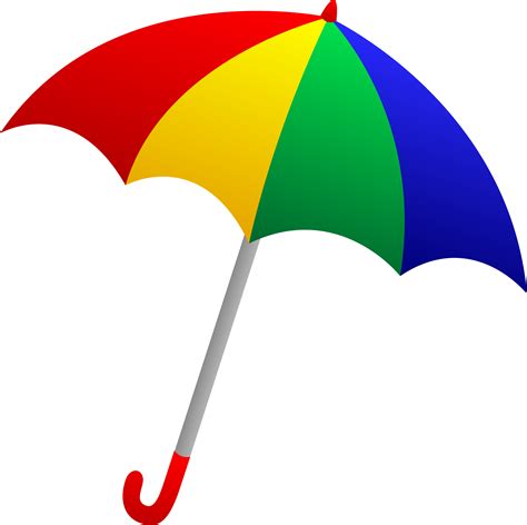 colorful rain umbrella  clip art